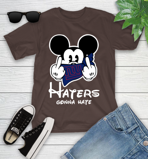 NFL New York Giants Haters Gonna Hate Mickey Mouse Disney Football T Shirt Youth T-Shirt 7