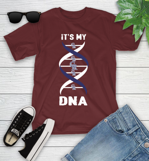 Colorado Rockies MLB Baseball It's My DNA Sports Youth T-Shirt 14