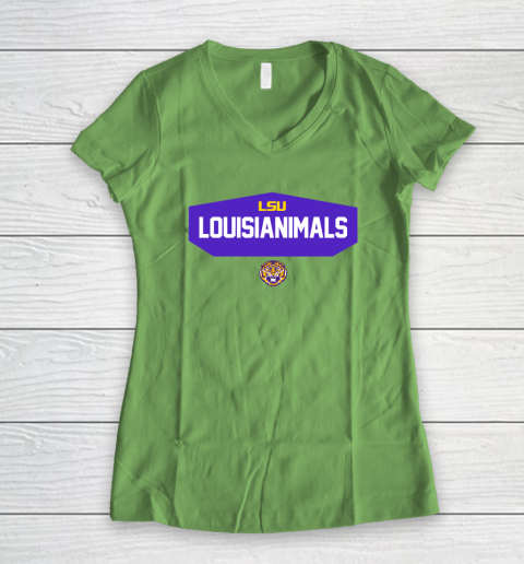 LSU Louisianimals Women's V-Neck T-Shirt 4