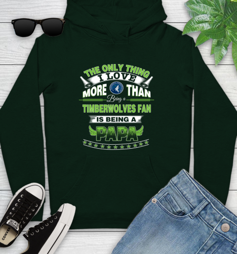 NBA The Only Thing I Love More Than Being A Minnesota Timberwolves Fan Is Being A Papa Basketball Youth Hoodie 14