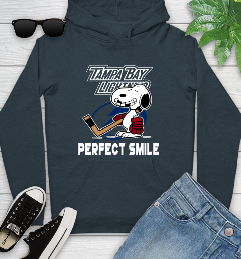 NHL Tampa Bay Lightning Snoopy Perfect Smile The Peanuts Movie Hockey T Shirt Youth Hoodie 10