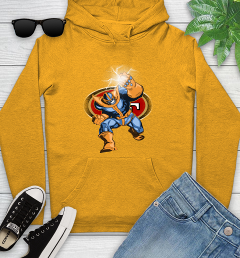 San Francisco 49ers NFL Football Thanos Avengers Infinity War Marvel Youth Hoodie 2