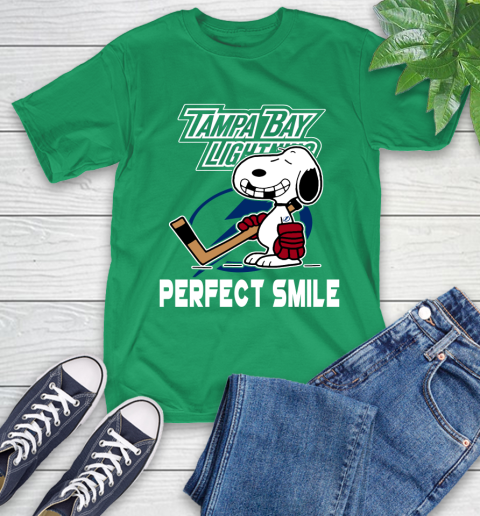 NHL Tampa Bay Lightning Snoopy Perfect Smile The Peanuts Movie Hockey T Shirt T-Shirt 7