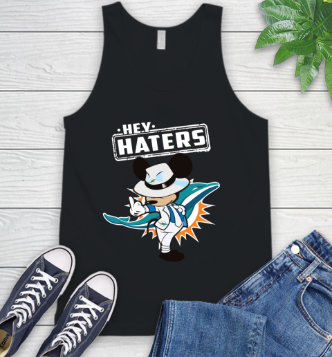 NFL Hey Haters Mickey Football Sports Miami Dolphins Tank Top