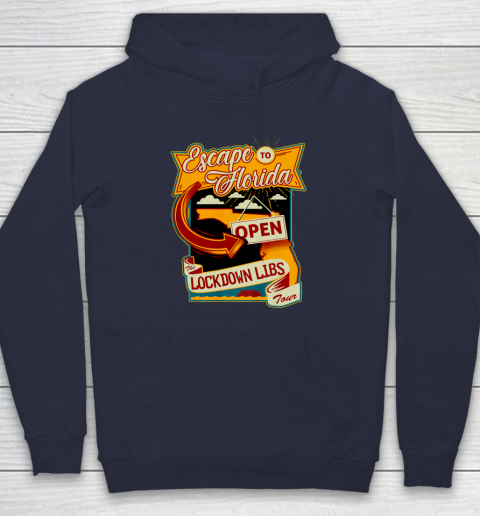 Escape To Florida Shirt Ron DeSantis (Print on front and back) Hoodie 2