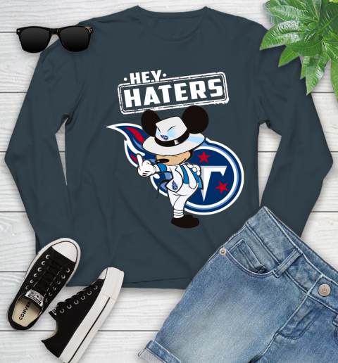 NFL Hey Haters Mickey Football Sports Tennessee Titans Youth Long Sleeve 9