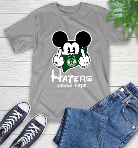 NBA Milwaukee Bucks Haters Gonna Hate Mickey Mouse Disney Basketball T Shirt T-Shirt 6