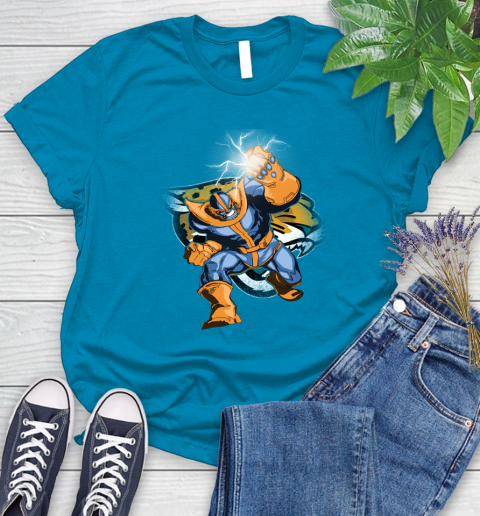 Jacksonville Jaguars NFL Football Thanos Avengers Infinity War Marvel Women's T-Shirt 10