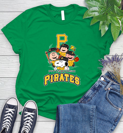 MLB Pittsburgh Pirates Snoopy Charlie Brown Woodstock The Peanuts Movie Baseball T Shirt_000 Women's T-Shirt 9