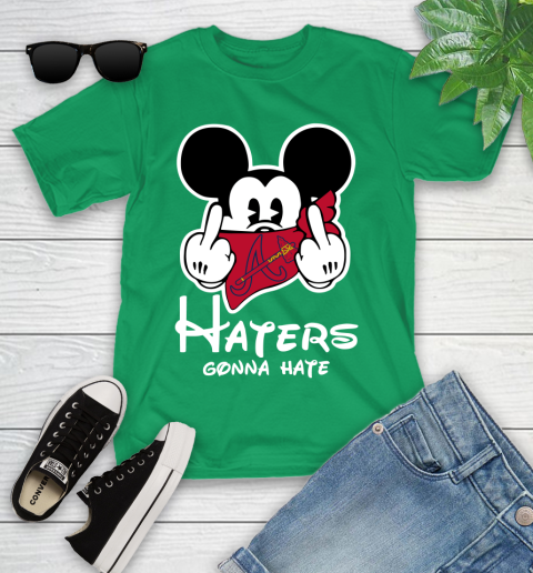 MLB Atlanta Braves Haters Gonna Hate Mickey Mouse Disney Baseball T Shirt_000 Youth T-Shirt 8