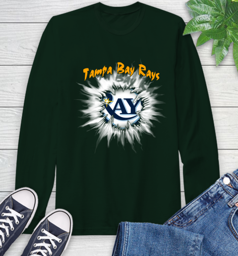 Tampa Bay Rays MLB Baseball Adoring Fan Rip Sports Long Sleeve T-Shirt 7