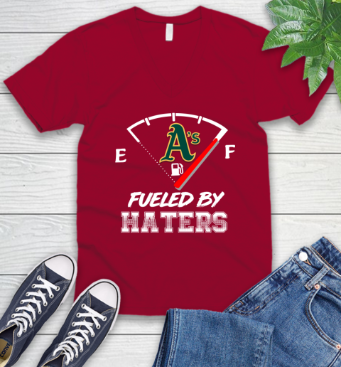 Oakland Athletics MLB Baseball Fueled By Haters Sports V-Neck T-Shirt 8 Oakland Athletics MLB Baseball Fueled By Haters Sports V-Neck T-Shirt - Image 8