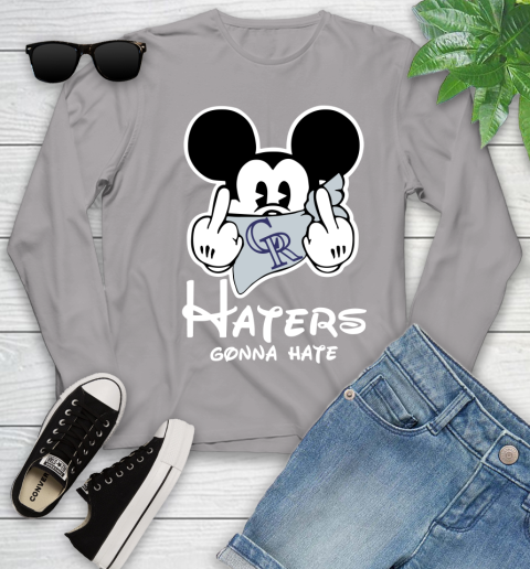 MLB Colorado Rockies Gonna Hate Mickey Mouse Disney Baseball T Shirt_000 Youth Long Sleeve 5