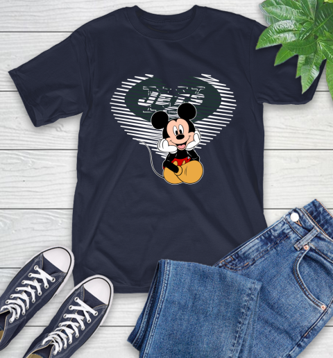 NFL New York Jets The Heart Mickey Mouse Disney Football T Shirt_000 T-Shirt 3