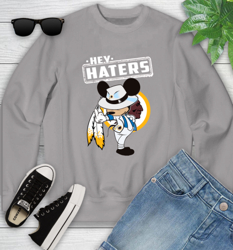NFL Hey Haters Mickey Football Sports Washington Redskins Youth Sweatshirt 3