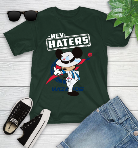 NBA Hey Haters Mickey Basketball Sports Washington Wizards Youth T-Shirt 5