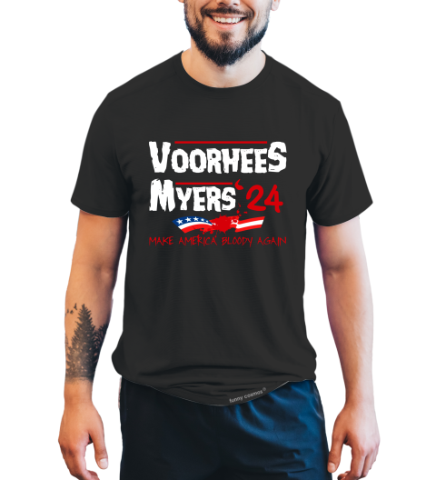 Friday 13th T Shirt, Voorhees Myers T Shirt, Make America Bloody Again Tshirt, 2024 President Election Tshirt