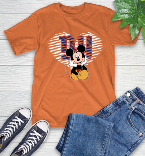 NFL New York Giants The Heart Mickey Mouse Disney Football T Shirt_000 T-Shirt 4