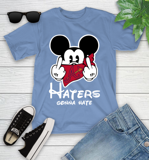 MLB Atlanta Braves Haters Gonna Hate Mickey Mouse Disney Baseball T Shirt_000 Youth T-Shirt 15