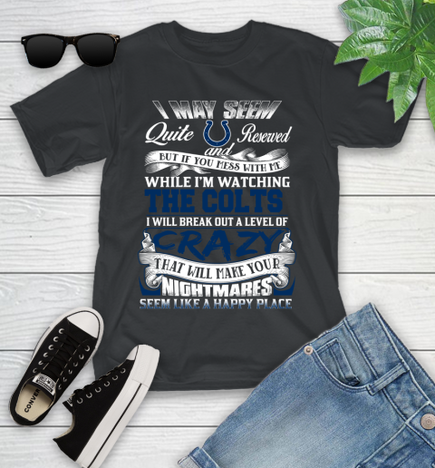 Indianapolis Colts NFL Football Don't Mess With Me While I'm Watching My Team Youth T-Shirt