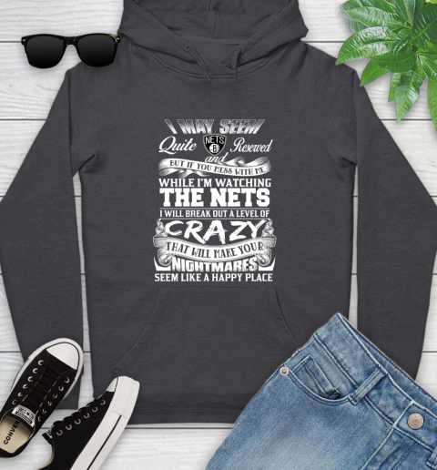 Brooklyn Nets NBA Basketball Don't Mess With Me While I'm Watching My Team Youth Hoodie 8