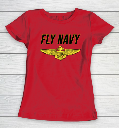 Fly Navy Shirt Pilot Wings Women's T-Shirt 7