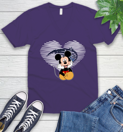 NBA Orlando Magic The Heart Mickey Mouse Disney Basketball V-Neck T-Shirt 9