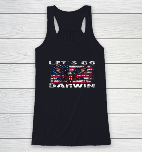 Let's go Darwin America Flag Eagle Racerback Tank 12