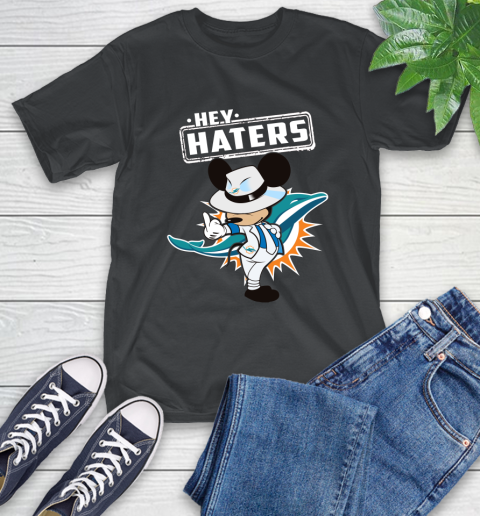 NFL Hey Haters Mickey Football Sports Miami Dolphins T-Shirt