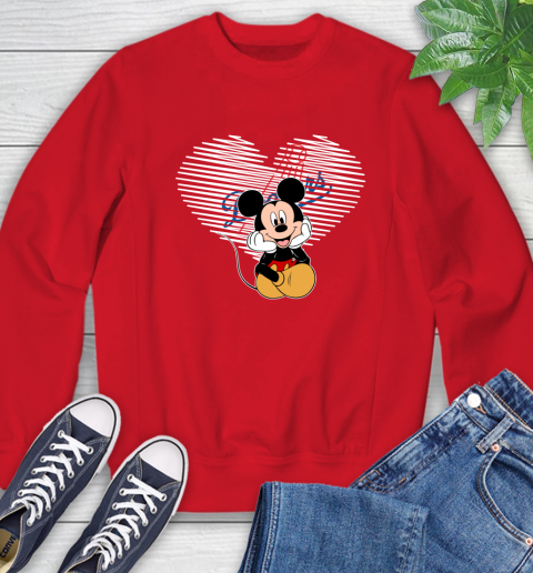 MLB Los Angeles Dodgers The Heart Mickey Mouse Disney Baseball T Shirt_000 Sweatshirt 10