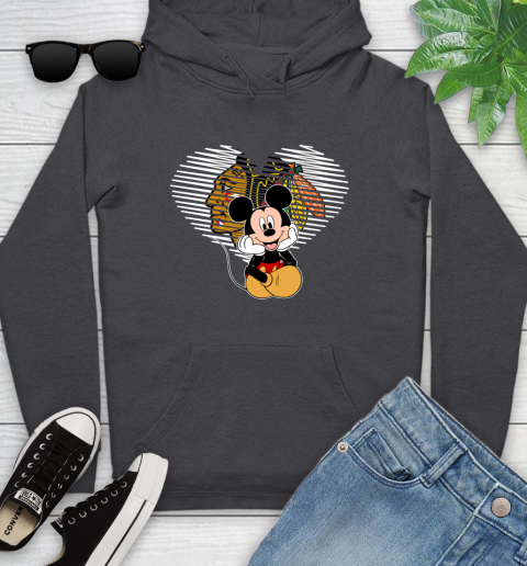 NHL Chicago Blackhawks Carolina Hurricanes The Heart Mickey Mouse Disney Hockey Youth Hoodie 8