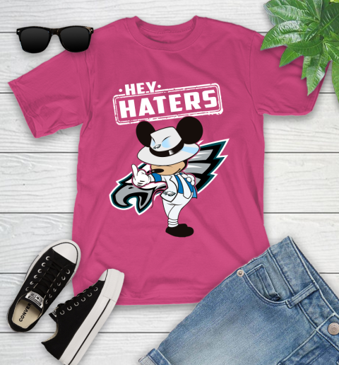 NFL Hey Haters Mickey Football Sports Philadelphia Eagles Youth T-Shirt 11