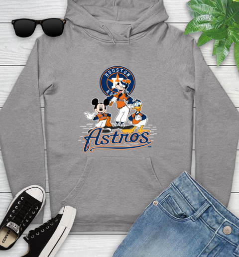 MLB Houston Astros Mickey Mouse Donald Duck Goofy Baseball T Shirt Youth Hoodie 6