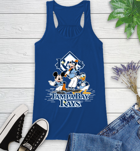 MLB Tampa Bay Rays Mickey Mouse Donald Duck Goofy Baseball T Shirt Racerback Tank 8