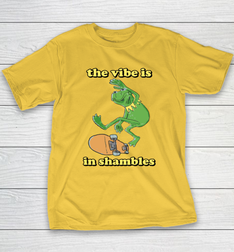 The Vibe Is In Shambles Kermit The Frog Youth T-Shirt 4