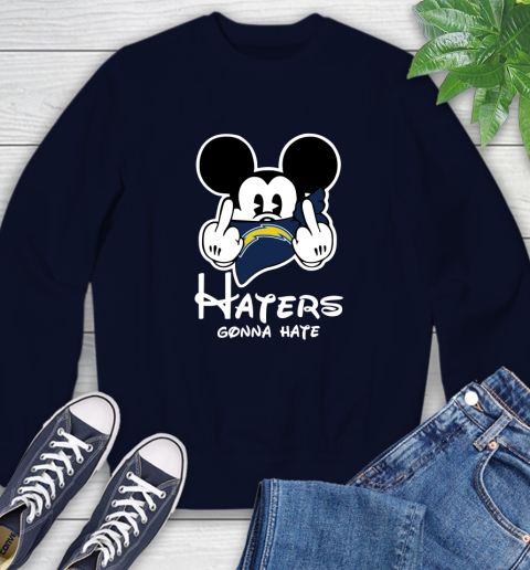 NFL Los Angeles Chargers Haters Gonna Hate Mickey Mouse Disney Football T Shirt Sweatshirt 2