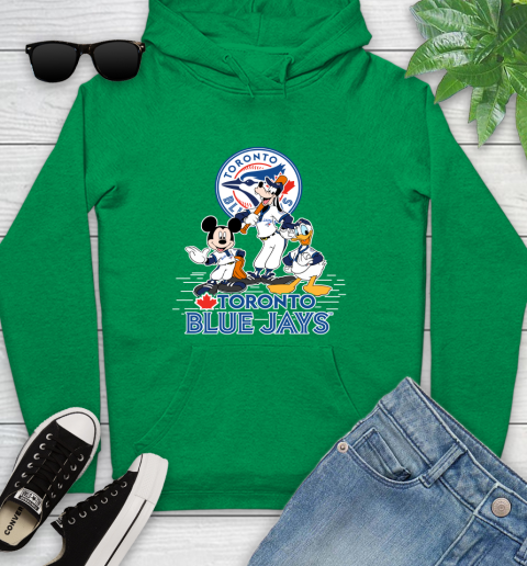 MLB Toronto Blue Jays Mickey Mouse Donald Duck Goofy Baseball T Shirt Youth Hoodie 9