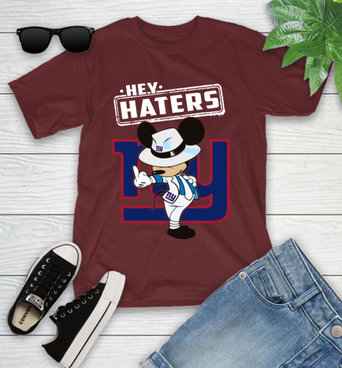NFL Hey Haters Mickey Football Sports New York Giants Youth T-Shirt 14