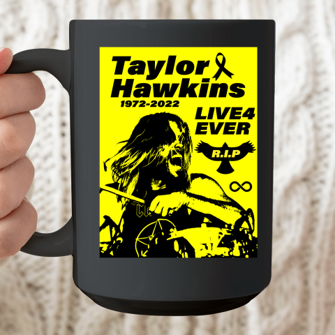 Taylor Hawkins Shirt RIP Foo Fighters Drummer 1972  2022 Ceramic Mug 15oz
