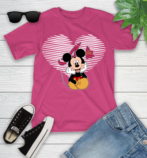 MLB Atlanta Braves The Heart Mickey Mouse Disney Baseball T Shirt_000 Youth T-Shirt 11