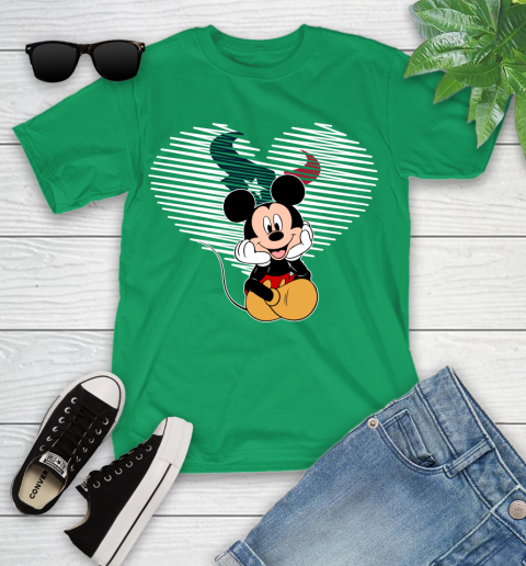 NFL Houston Texans The Heart Mickey Mouse Disney Football T Shirt_000 Youth T-Shirt 8