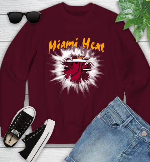 Miami Heat NBA Basketball Rip Sports Youth Sweatshirt 4