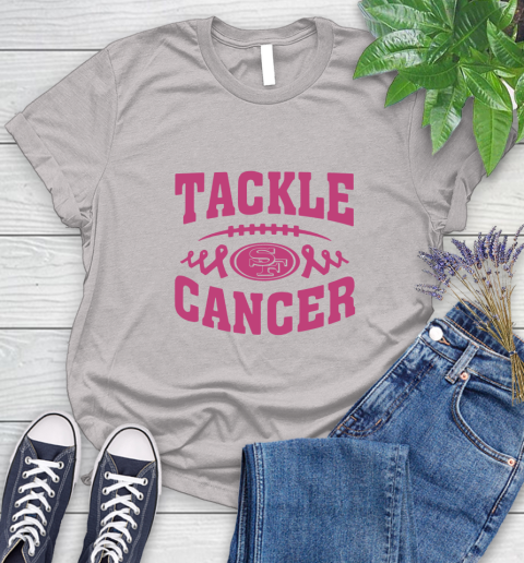 San Francisco 49ers Tackle Breast Cancer Women's T-Shirt 10