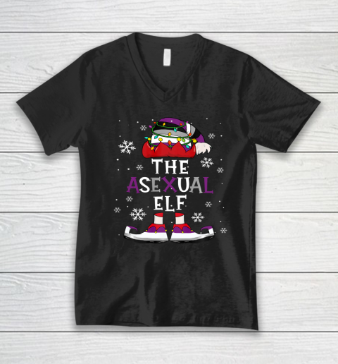 The Asexual Elf Christmas Party V-Neck T-Shirt