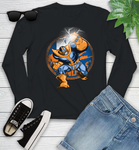 New York Islanders NHL Hockey Thanos Avengers Infinity War Marvel Youth Long Sleeve