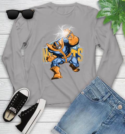 Denver Nuggets NBA Basketball Thanos Avengers Infinity War Marvel Youth Long Sleeve 5