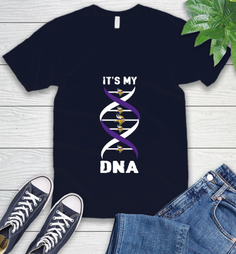 Minnesota Vikings NFL Football It's My DNA Sports V-Neck T-Shirt 2