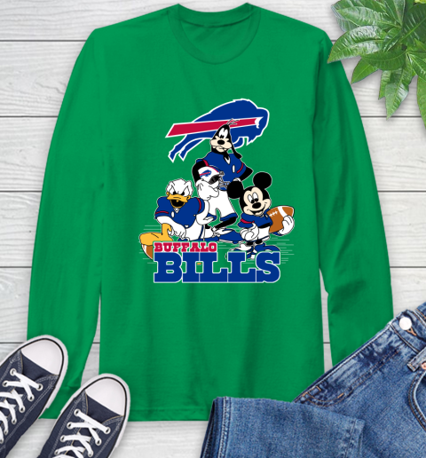 NFL Buffalo Bills Mickey Mouse Donald Duck Goofy Football Shirt Long Sleeve T-Shirt 8