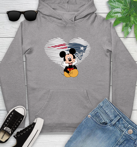 NFL New England Patriots The Heart Mickey Mouse Disney Football T Shirt_000 Youth Hoodie 6