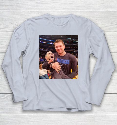 Luka Doncic Shirt Luka Doncic Holding Kevin Kno Baby Long Sleeve T-Shirt 4